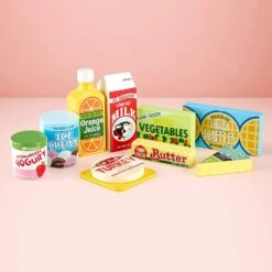 Melissa & Doug Wooden Fridge Food Play Set Hand Painted 9 Pieces -XS Stock Shop HEA14076 6 opt