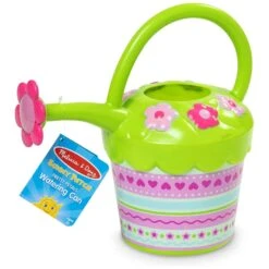 Melissa & Doug Pretty Petals Watering Can Kids Size Green Pink -XS Stock Shop HEA16724 3 opt