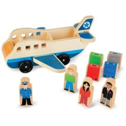 Melissa & Doug Wooden Airplane 9 Pieces Toy Figures Suitcases 6 Melissa & Doug Wooden Airplane 9 Pieces Toy Figures Suitcases -XS Stock Shop HEA19394 2 opt