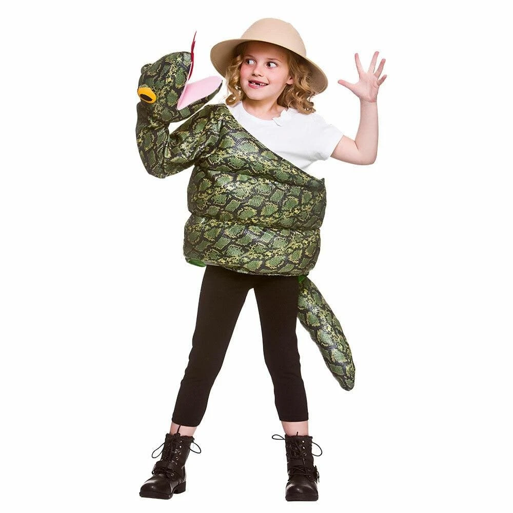 Childs Giant Snake Costume Kids Animal Halloween Fancy Dress 2 Childs Giant Snake Costume Kids Animal Halloween Fancy Dress - Image 2