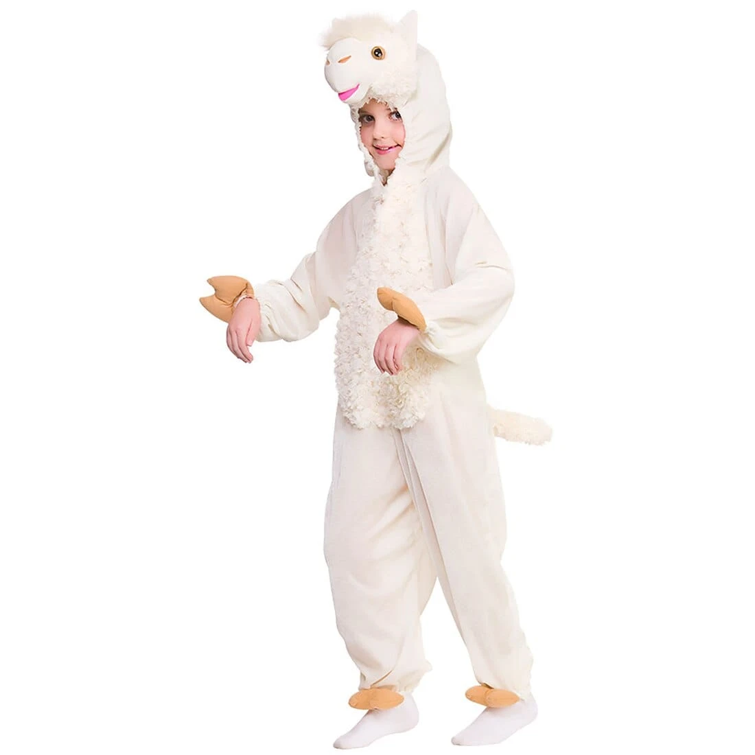Kids Llama Costume White Animal Fancy Dress Halloween 1 Kids Llama Costume White Animal Fancy Dress Halloween