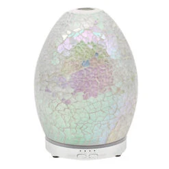 Leonardo Aroma Humidifier Mosaic Egg Shape Colour Change LED Light 16cm -XS Stock Shop LPLLP47477 3 opt