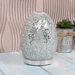 Leonardo Aroma Humidifier Mosaic Egg Shape Colour Change LED Light 16cm -XS Stock Shop LPLLP47478 2 opt