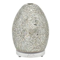 Leonardo Aroma Humidifier Mosaic Egg Shape Colour Change LED Light 16cm -XS Stock Shop LPLLP47478 3 opt