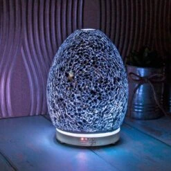 Leonardo Aroma Humidifier Mosaic Egg Shape Colour Change LED Light 16cm -XS Stock Shop LPLLP47479 1 opt