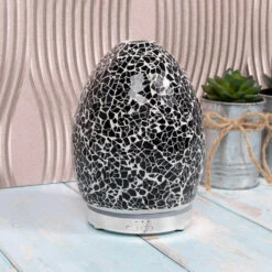 Leonardo Aroma Humidifier Mosaic Egg Shape Colour Change LED Light 16cm -XS Stock Shop LPLLP47479 2 opt