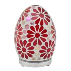Leonardo Aroma Humidifier Flower Mosaic Egg Colour Change LED Light 16cm -XS Stock Shop LPLLP47494 3 opt