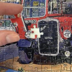 Gibsons Clocktower Market Jigsaw Puzzle Flowers Town Bus 1000 Pieces -XS Stock Shop PRIG6321 4 opt