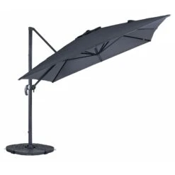 3 X 4m Roma Rectangle Parasol Large Cantilever Garden Shade -XS Stock Shop RomaGrey 1