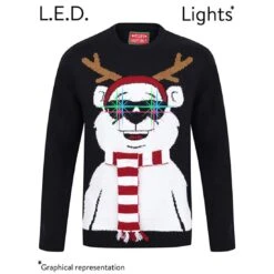 Mens Novelty Christmas Jumper Light Up Knitted Polar Bear 10 Mens Novelty Christmas Jumper Light Up Knitted Polar Bear -XS Stock Shop SRG1A13947R F J 1600 3 47482.1571395511.1100.1100