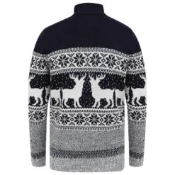 Mens Nordic Pattern Christmas Jumper Fairisle Reindeer 1/4 Zip 6 Mens Nordic Pattern Christmas Jumper Fairisle Reindeer 1/4 Zip -XS Stock Shop SRG1A14231 A 2 opt 55197.1601298092.1100.1100