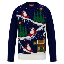 Mens To The Pub Snowman Christmas Jumper -XS Stock Shop SRG1A17077 F 1.opt