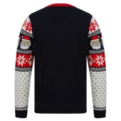 Mens Christmas Jumper Santa Snowflake Traditional -XS Stock Shop SRG1A17078 F 2.opt