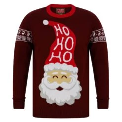 Mens Ho Ho Ho Santa Festive Christmas Jumper 6 Mens Ho Ho Ho Santa Festive Christmas Jumper -XS Stock Shop SRG1A17083 A 1.opt