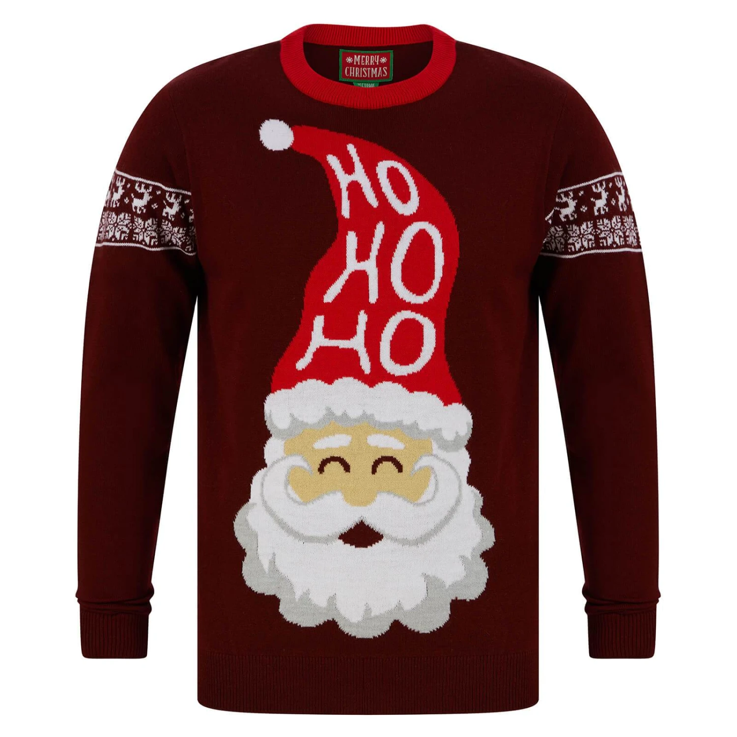 Mens Ho Ho Ho Santa Festive Christmas Jumper 3 Mens Ho Ho Ho Santa Festive Christmas Jumper - Image 3