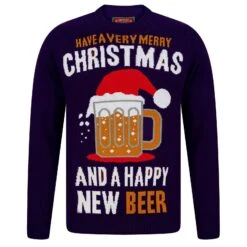 Mens Happy New Beer Festive Christmas Jumper 6 Mens Happy New Beer Festive Christmas Jumper -XS Stock Shop SRG1A17085 A 1.opt