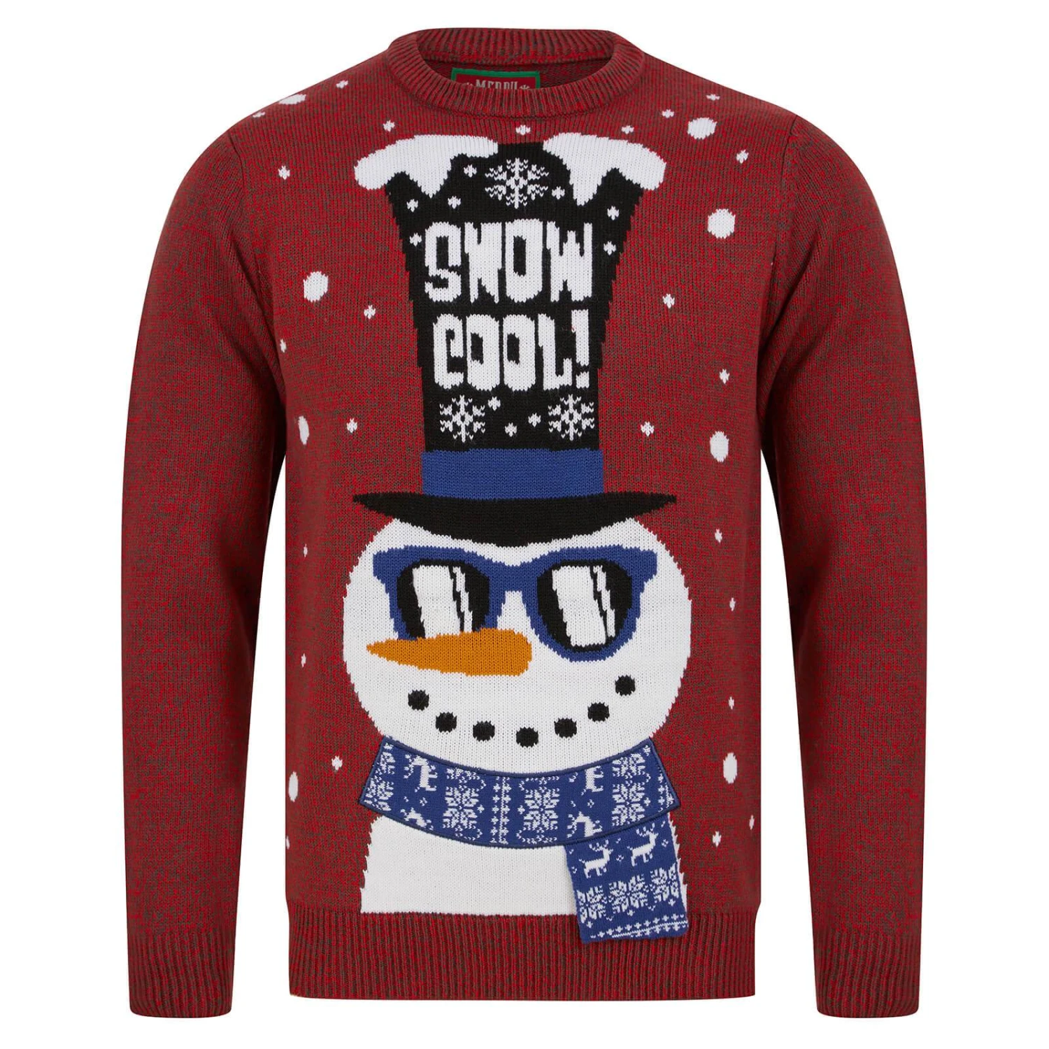 Mens LED Snowman Christmas Jumper Snow Cool Light Up Shades 3 Mens LED Snowman Christmas Jumper Snow Cool Light Up Shades - Image 3