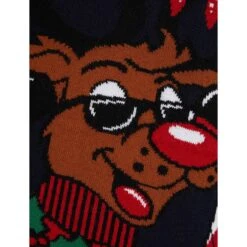 Kids Reindeer Christmas Jumper Cool Sunglasses Rudolph -XS Stock Shop SRG2A17152 A 3.opt
