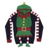 Hooded Christmas Jumper Elf Body With Legs Novelty Unisex