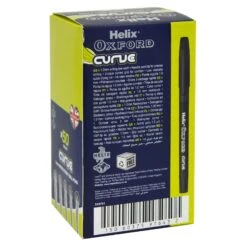 Box Of 50 Ball Pens Helix Oxford Curve 1mm Needle Point -XS Stock Shop UBLILX0030 2 opt