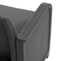 Keter Rosalie 2 Seater Balcony Set Storage Table Grey Rattan -XS Stock Shop UBLKTR0044 4