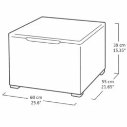 Keter Rosalie 2 Seater Balcony Set Storage Table Grey Rattan -XS Stock Shop UBLKTR0044 5