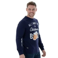 Mens Novelty Christmas Jumper Sweatshirt All I Want Is Booze 6 Mens Novelty Christmas Jumper Sweatshirt All I Want Is Booze -XS Stock Shop VISFMV031 NVY 1600 2 05913.1510156388.1100.1100