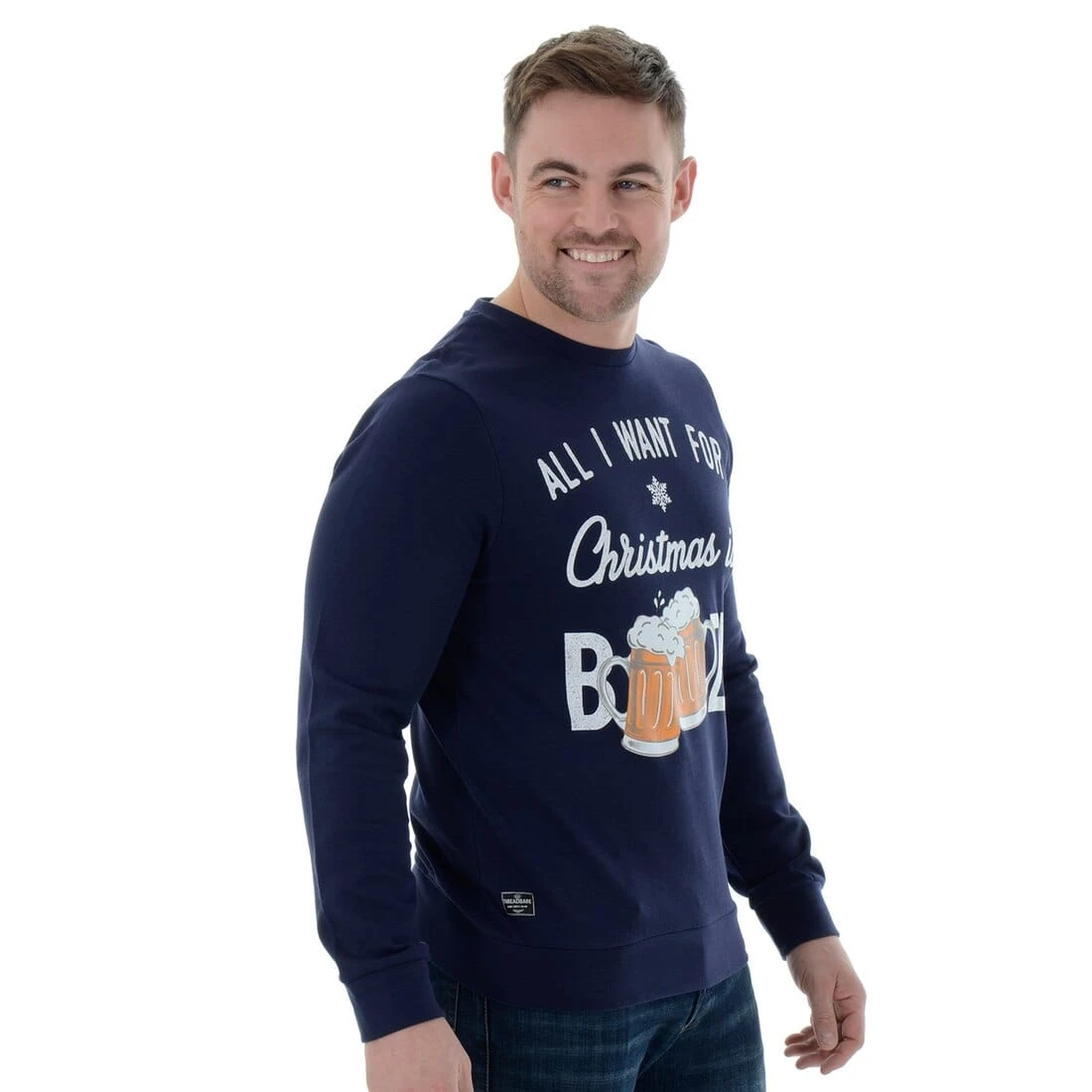 Mens Novelty Christmas Jumper Sweatshirt All I Want Is Booze 3 Mens Novelty Christmas Jumper Sweatshirt All I Want Is Booze - Image 3