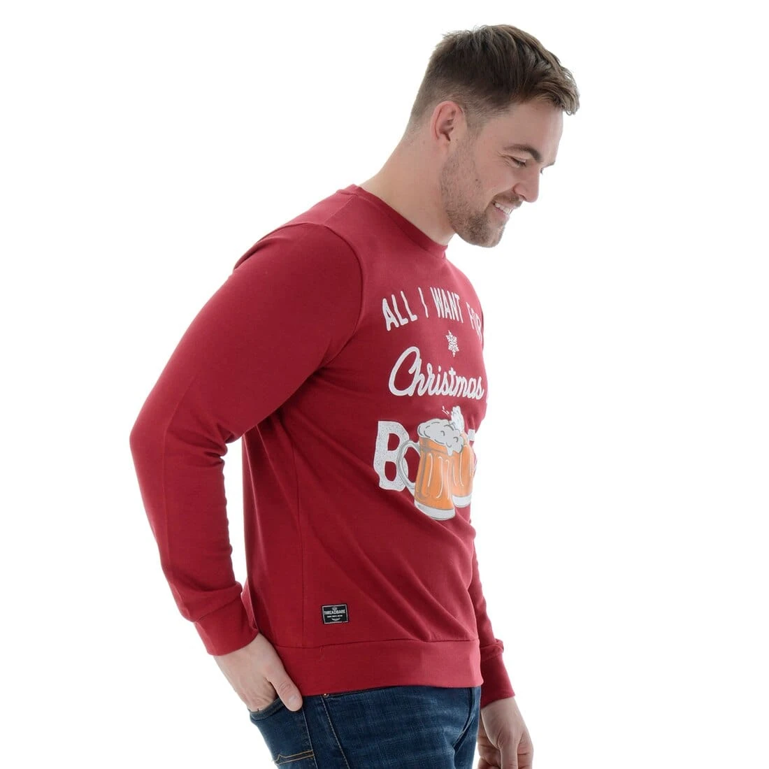 Mens Novelty Christmas Jumper Sweatshirt All I Want Is Booze 2 Mens Novelty Christmas Jumper Sweatshirt All I Want Is Booze - Image 2