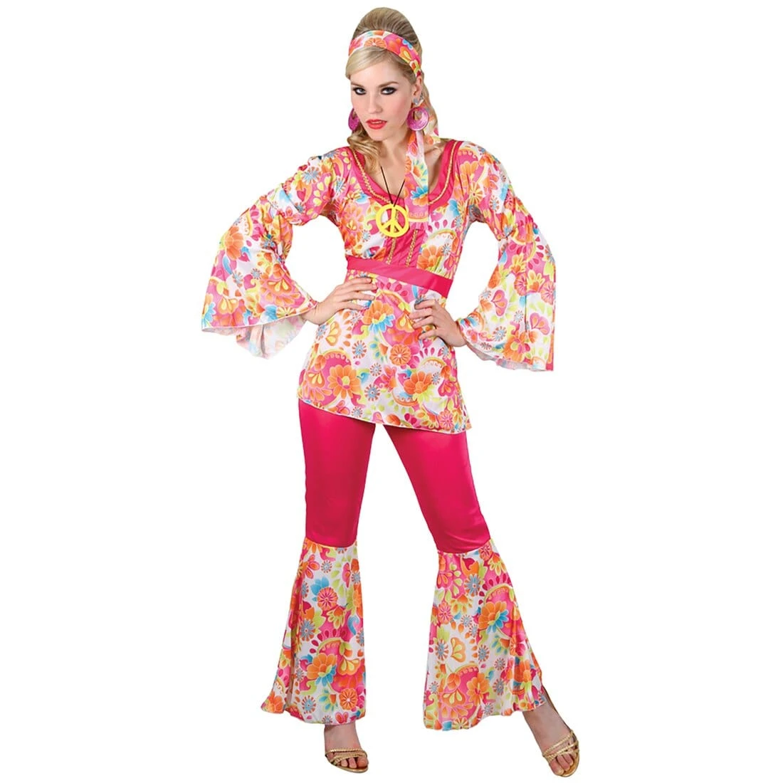 Womens Hippie Honey Party Fancy Dress Halloween Costume 1 Womens Hippie Honey Party Fancy Dress Halloween Costume