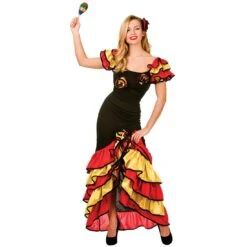 Womens Rumba Dancer Fancy Dress Party Halloween Costume