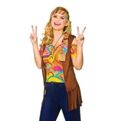 Womens Cool Hippie 60s 70s Woodstock Halloween Costume
