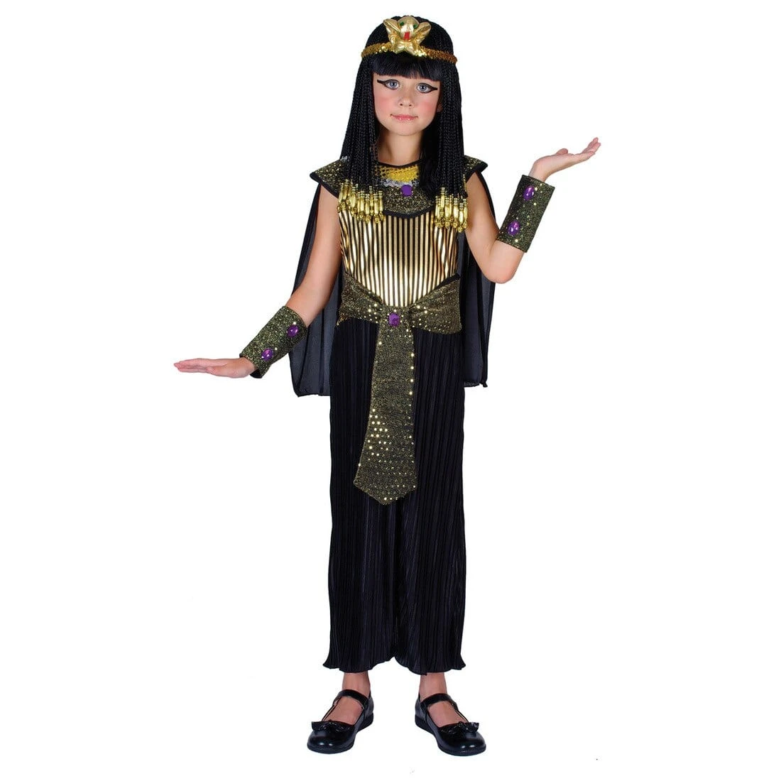 Girls Egyptian Queen Cleopatra Fancy Dress Halloween Costume 1 Girls Egyptian Queen Cleopatra Fancy Dress Halloween Costume