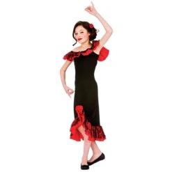 Girls Spanish Senorita Fancy Dress Halloween Costume