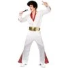 Mens White Elvis King Of Rock N Roll Halloween Costume