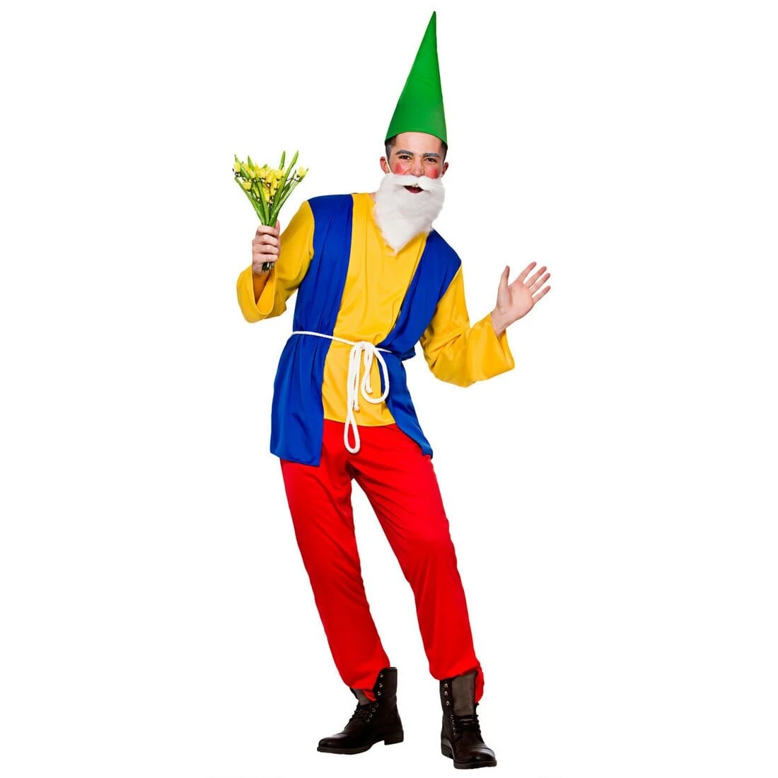 Mens Funny Garden Gnome Fancy Dress Halloween Costume 1 Mens Funny Garden Gnome Fancy Dress Halloween Costume