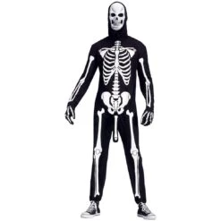Skele-Boner Adults One Size Skeleton Suit Halloween Costume