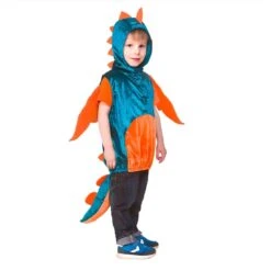 Childs Dinosaur Hooded Tabard Halloween Fancy Dress Age 3-5