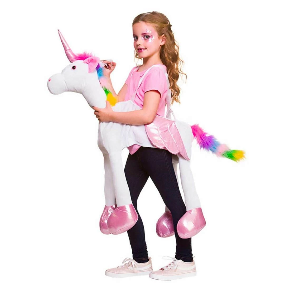 Childs Ride On Unicorn Fantasy Rainbow Fancy Dress Age 5-7 1 Childs Ride On Unicorn Fantasy Rainbow Fancy Dress Age 5-7