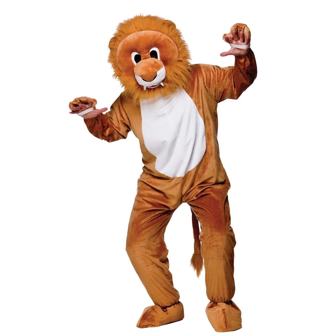 Leo The Lion Brown Full Body Animal Party Mascot Costume 1 Leo The Lion Brown Full Body Animal Party Mascot Costume