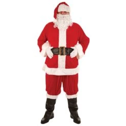Adult Deluxe Complete Santa Claus Suit Christmas Fancy Dress