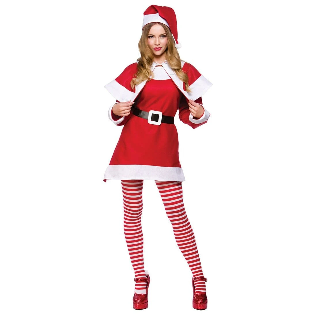 Womens Mrs Santa Claus Suit Christmas Festive Xmas Costume 1 Womens Mrs Santa Claus Suit Christmas Festive Xmas Costume