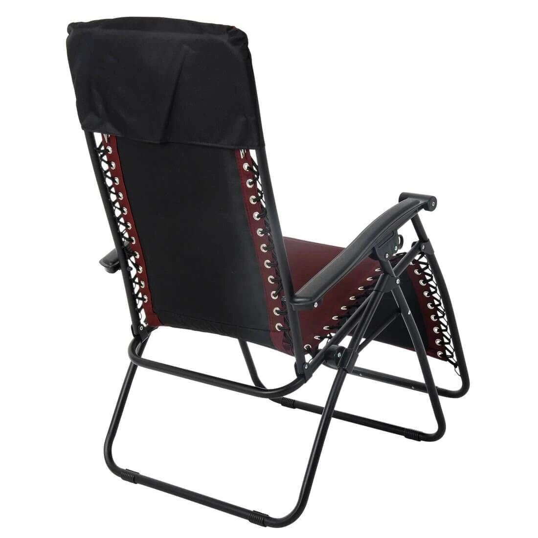 Garden Recliner Chair Zero Gravity Reclining Relaxer Padded Seat In Red 7 Garden Recliner Chair Zero Gravity Reclining Relaxer Padded Seat In Red - Image 7