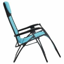 Garden Recliner Chair Zero Gravity Reclining Relaxer Padded Seat In Turquoise -XS Stock Shop XS1435 3