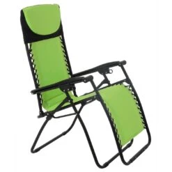 Garden Recliner Chair Zero Gravity Reclining Relaxer Padded Seat In Lime -XS Stock Shop XS1437 1600 1 opt