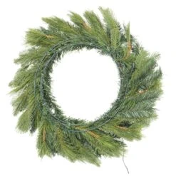 Christmas Wreath Pre-Lit Luxury Artificial Green Pine Tips -XS Stock Shop XS4352 1600 3 09612.1544696627.1100.1100