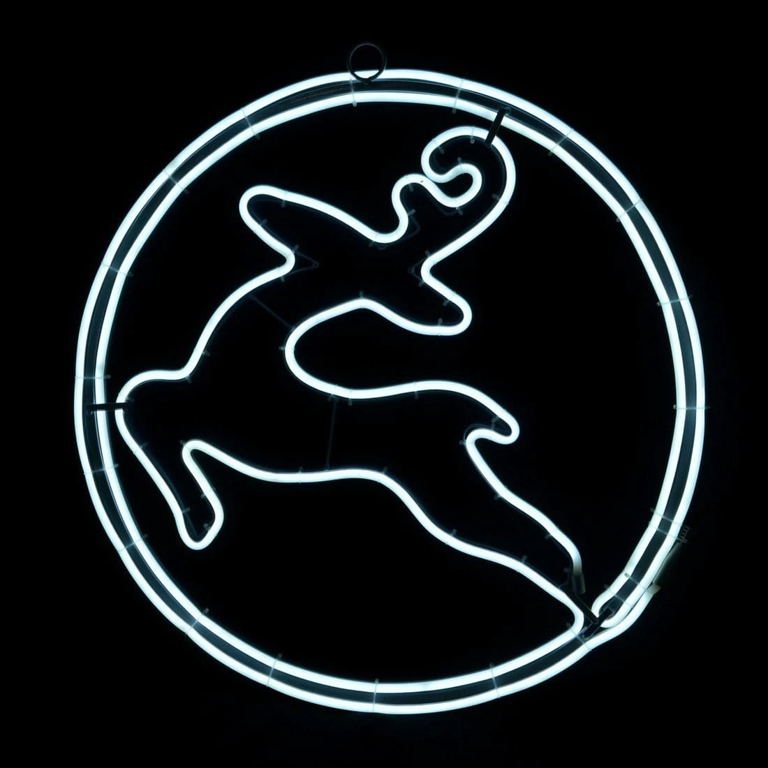 Neon White LED Reindeer In Circle Outdoor Rope Light 60x60cm 1 Neon White LED Reindeer In Circle Outdoor Rope Light 60x60cm