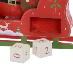 Santa Sleigh Wooden Christmas Calendar With Number Blocks -XS Stock Shop XS5124 1600 3 84364.1508497091.1100.1100
