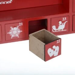 Wooden Red And White Xmas Photo Advent Calendar With Drawers -XS Stock Shop XS5247 1600 2 15252.1508508656.1100.1100