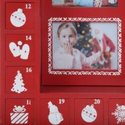 Wooden Red And White Xmas Photo Advent Calendar With Drawers -XS Stock Shop XS5247 1600 4 14397.1508508656.1100.1100